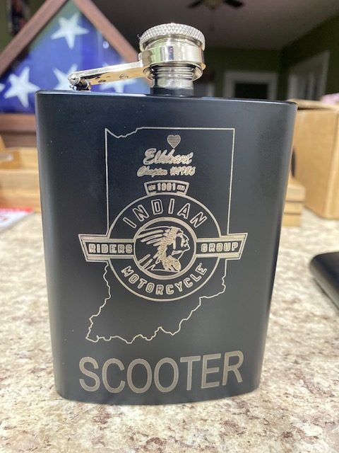 Laser Engraved Hip Flask