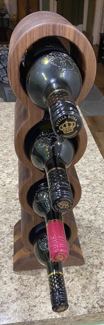 Solid Walnut Wine Rack