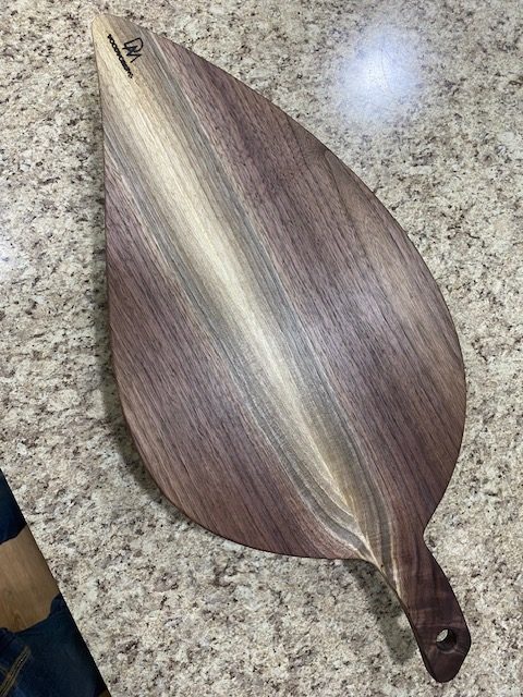 Walnut Leaf Cutting Board