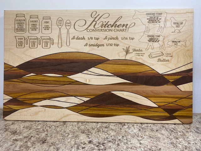 Cutting Board with Engraved Measurements