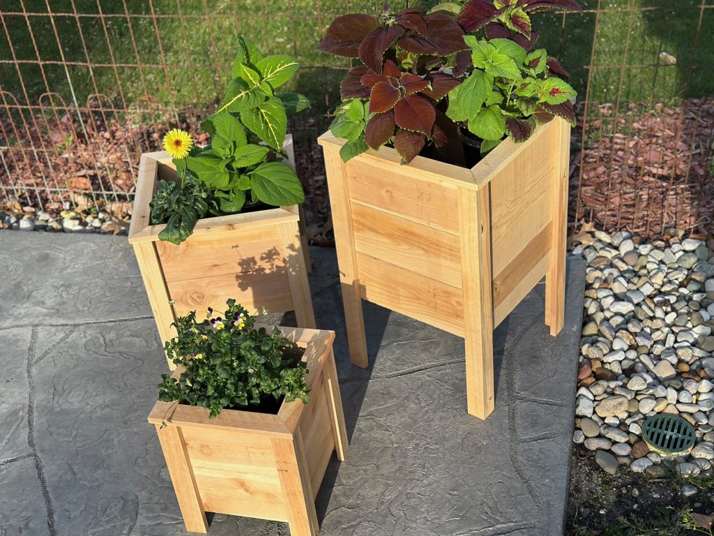 Small, Medium, Large Cedar Planters