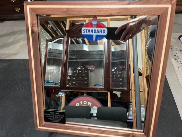 Framed Service Station Mirror